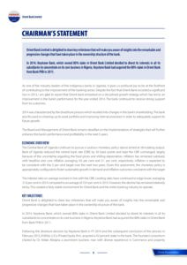 Cover of the Chairman’s statement 2014